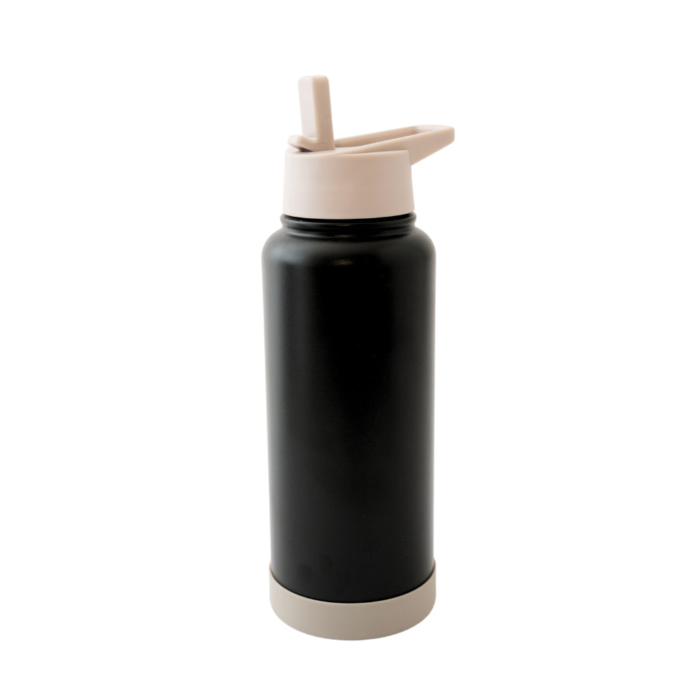 Pepper Large Metal Drink Bottle - Black